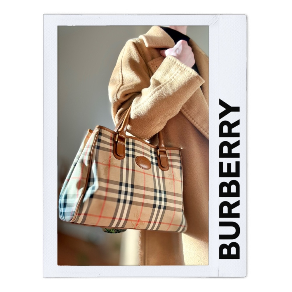 Vintage Burberry’s Nova Check Top Handle Tote